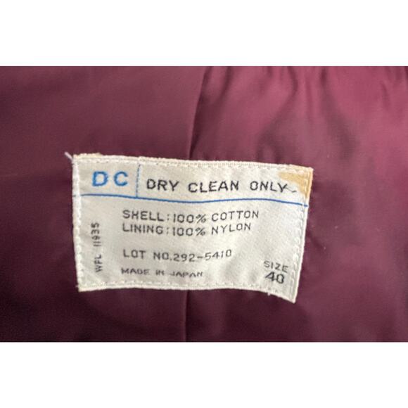 Vintage DC Womens 70’s 80’s Burgundy Velvet Blazer Pockets Made in Japan Size 40 - Picture 3 of 6